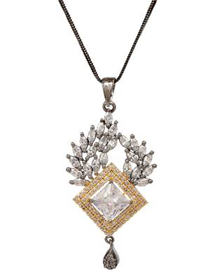 Silver Cubic Zirconia Pendants 2