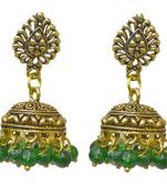 Golden Oxidised Earring