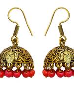 Golden Oxidised Earring