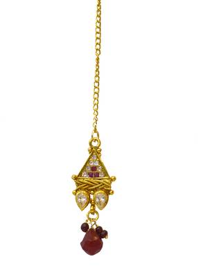 Maroon Maang Tikka 1
