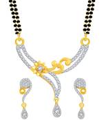Gold diamond mangalsutra
