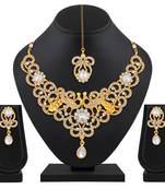 Gold diamond necklace-sets