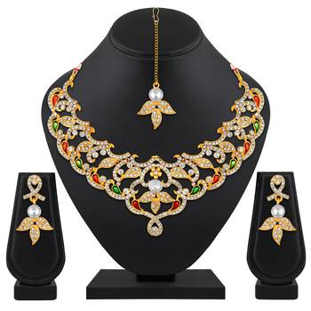 Multicolor diamond necklace-sets 1