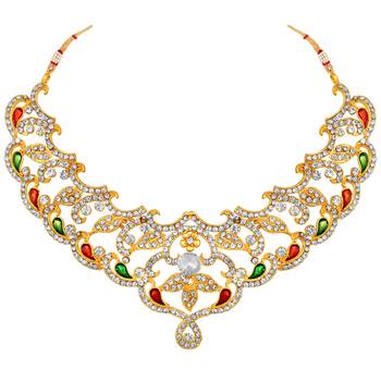 Multicolor diamond necklace-sets 4