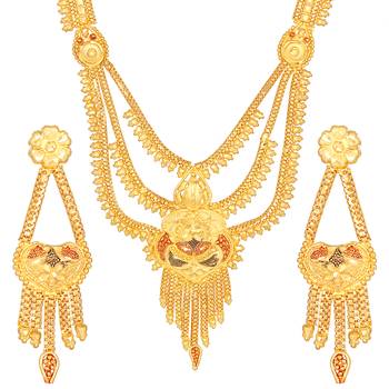 Gold diamond necklace-sets 1