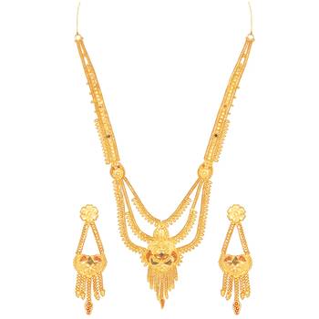 Gold diamond necklace-sets 3