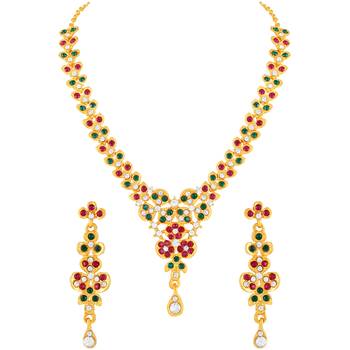 Multicolor diamond necklace-sets 1
