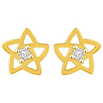 Gold diamond earrings 1