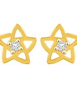 Gold diamond earrings