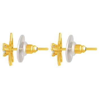 Gold diamond earrings 2