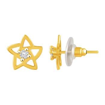 Gold diamond earrings 3