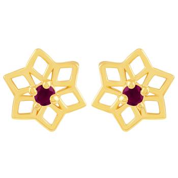 Gold diamond earrings 1
