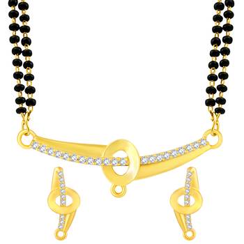 Gold diamond mangalsutra 1