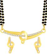 Gold diamond mangalsutra