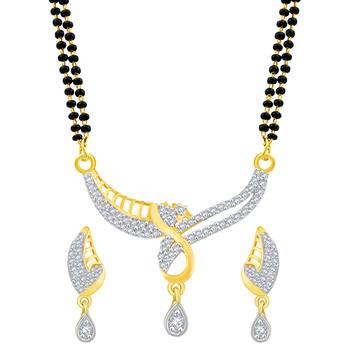 Gold diamond mangalsutra 1