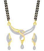 Gold diamond mangalsutra