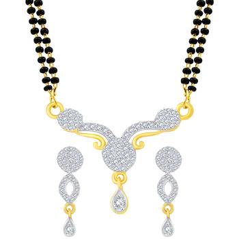 Gold diamond mangalsutra 1