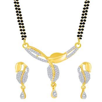 Gold diamond mangalsutra 1