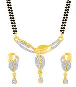 Gold diamond mangalsutra