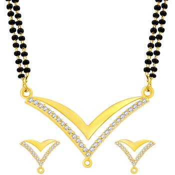 Gold diamond mangalsutra 1