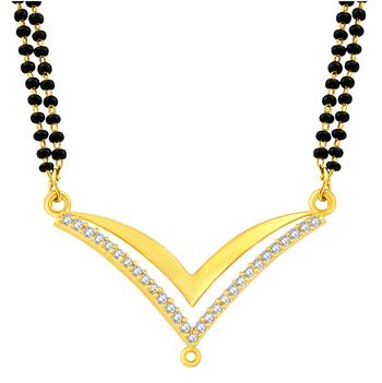 Gold diamond mangalsutra 2