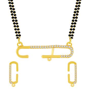 Gold diamond mangalsutra 1
