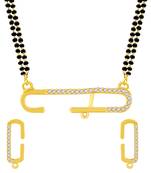 Gold diamond mangalsutra