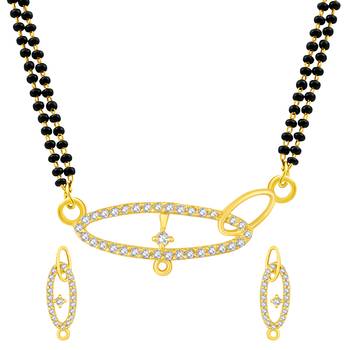 Gold diamond mangalsutra 1