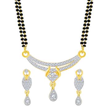Gold diamond mangalsutra 1