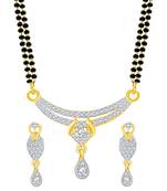 Gold diamond mangalsutra