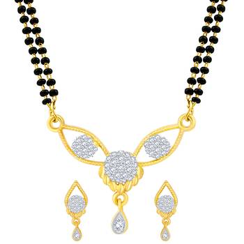 Gold diamond mangalsutra 1