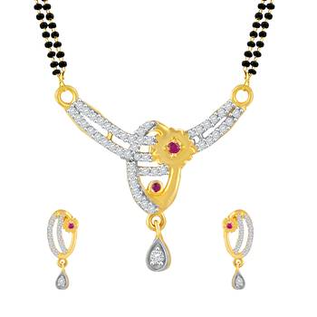 Gold diamond mangalsutra 1
