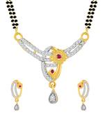 Gold diamond mangalsutra