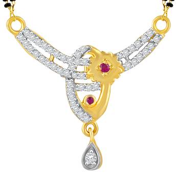 Gold diamond mangalsutra 2