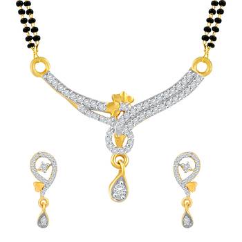Gold diamond mangalsutra 1