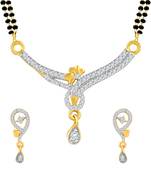 Gold diamond mangalsutra