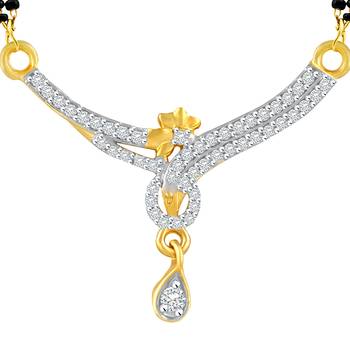 Gold diamond mangalsutra 2