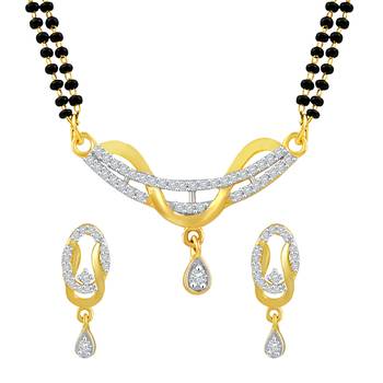 Gold diamond mangalsutra 1