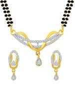 Gold diamond mangalsutra