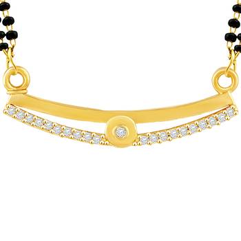 Gold diamond mangalsutra 2