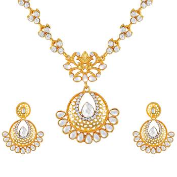 Gold diamond necklace-sets 3