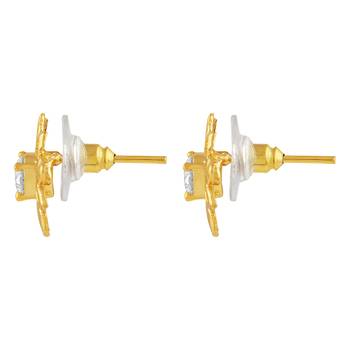 Gold diamond earrings 2