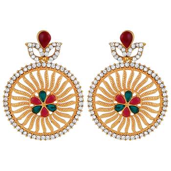Multicolor diamond earrings 1