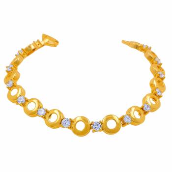 Gold Tone High Quality Diamond Bracelet With Smooth Finish For Women, Girlfriend,Girls & Wife 1