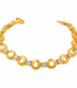 Gold Tone High Quality Diamond Bracelet With Smooth Finish For Women, Girlfriend,Girls & Wife