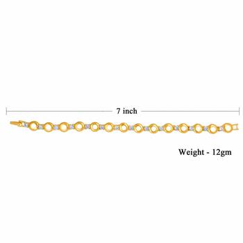 Gold Tone High Quality Diamond Bracelet With Smooth Finish For Women, Girlfriend,Girls & Wife 2