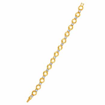 Gold Tone High Quality Diamond Bracelet With Smooth Finish For Women, Girlfriend,Girls & Wife 4