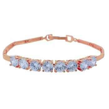 Gold Tone High Quality Diamond Bracelet With Smooth Finish For Women, Girlfriend,Girls & Wife 1