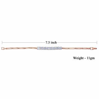 Gold Tone High Quality Diamond Bracelet With Smooth Finish For Women, Girlfriend,Girls & Wife 2
