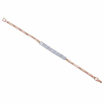 Gold Tone High Quality Diamond Bracelet With Smooth Finish For Women, Girlfriend,Girls & Wife 3